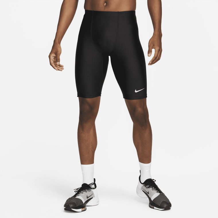 Męskie legginsy startowe 1/2 Nike Dri-FIT Fast - Czerń