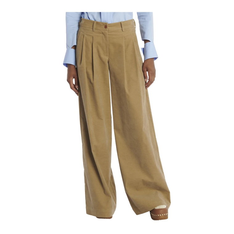 Spodnie flanelowe z czterema pinces Jejia