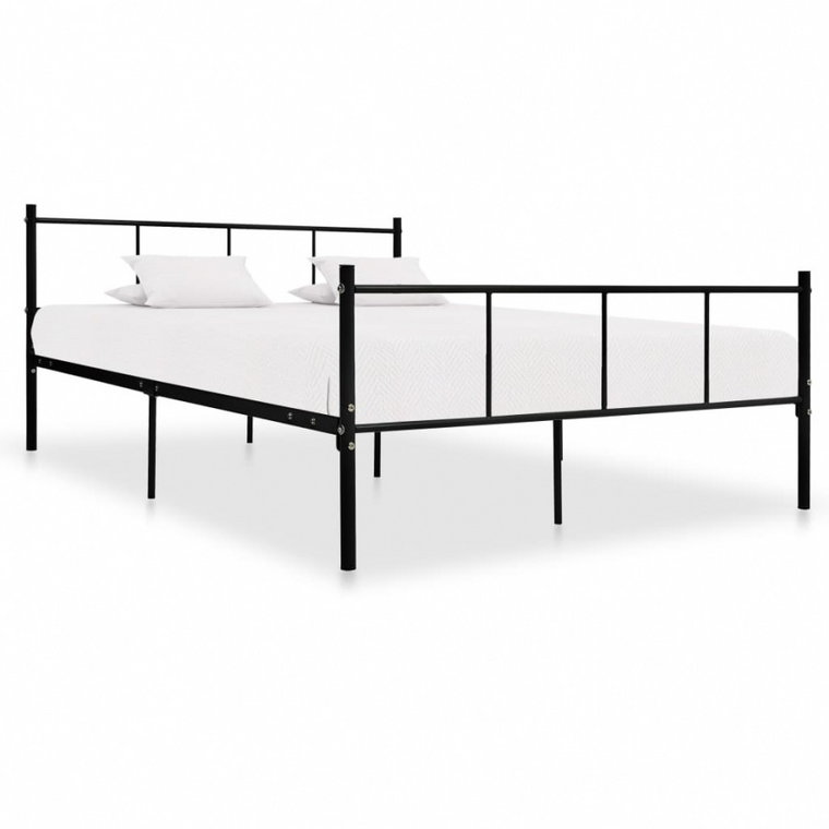 Rama łóżka, czarna, metalowa, 120 x 200 cm kod: V-284638