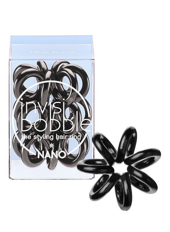 Invisibobble Nano Gumki do włosów Intensywnie Czarne True Black