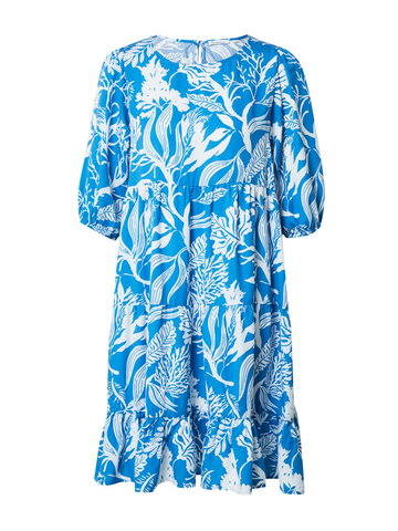 KnowledgeCotton Apparel Sukienka  niebieski / biały