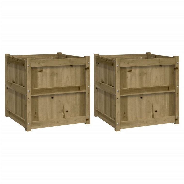 Doniczki drewniane 60x60x60 cm, impregnowane, 2 sz