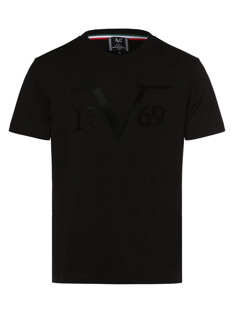 19V69 Italia - T-shirt męski  Nilo, czarny