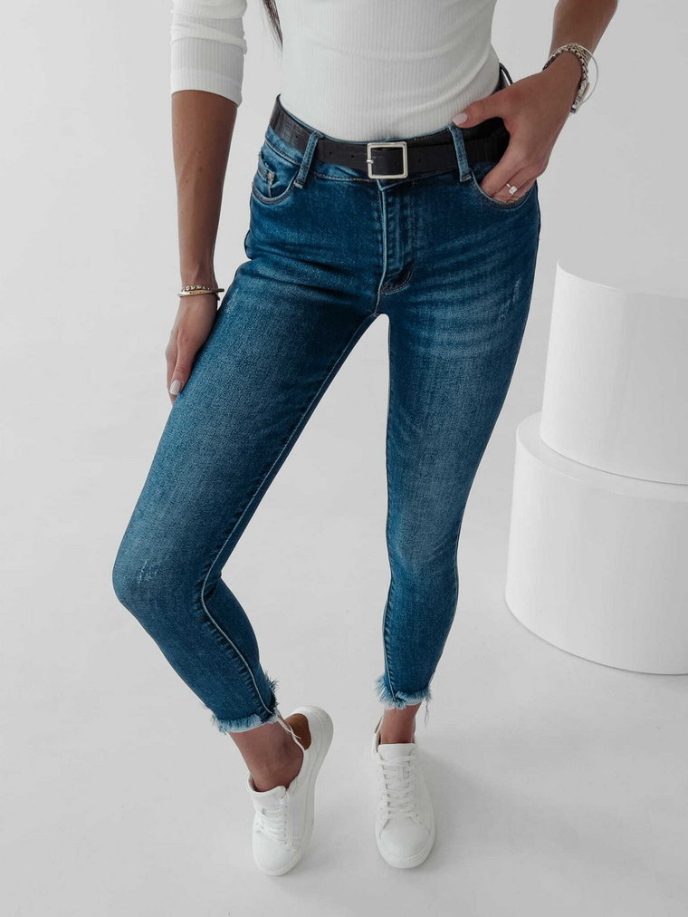 Spodnie jeansowe damskie OLAVOGA CORNY niebieskie