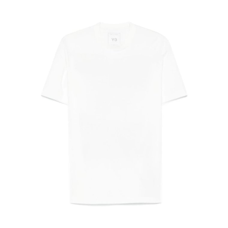 Graficzny Bawełniany T-shirt Biały Y-3