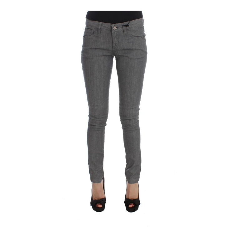 Gray Cotton Blend Slim Fit Jeans Costume National