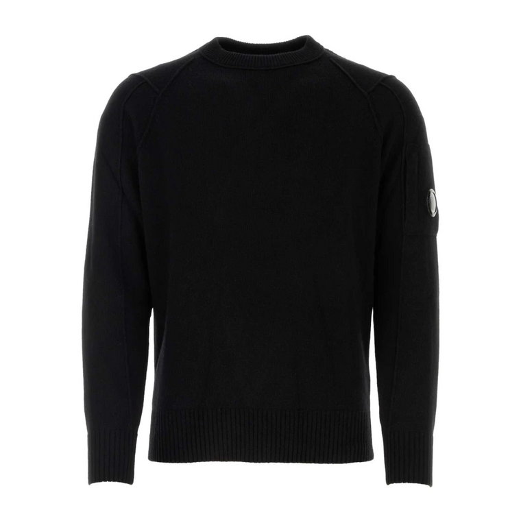 Czarny Sweter z mieszanki wełny C.p. Company