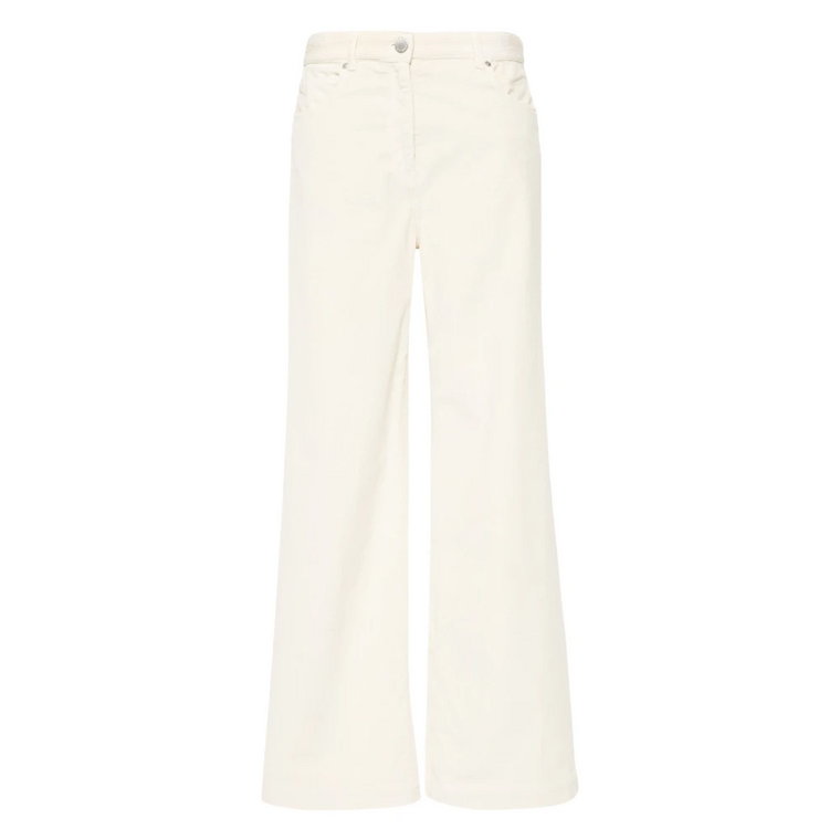 Spodnie Wide Leg Bianco Latte Pinko