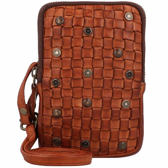 Harbour 2nd Soft Weaving Nina Mobile Bag Leather 11 cm charming cognac