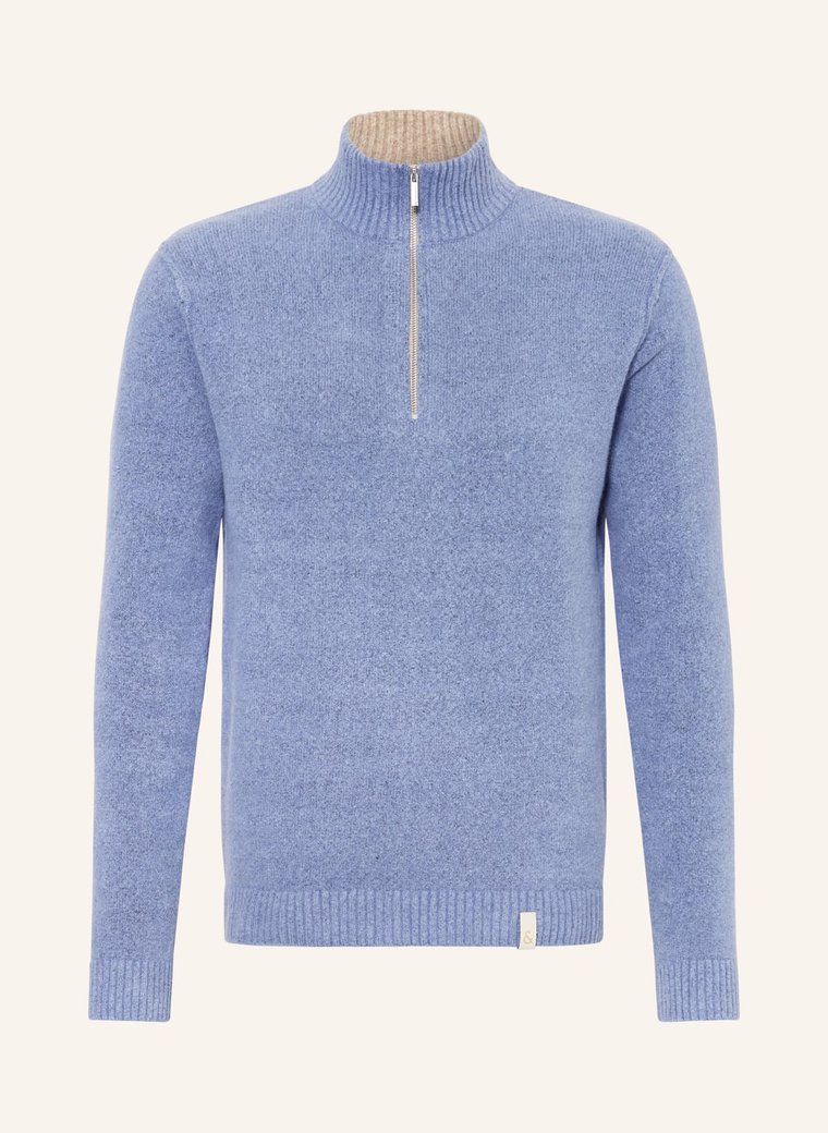 Colours & Sons Sweter Typu Troyer blau