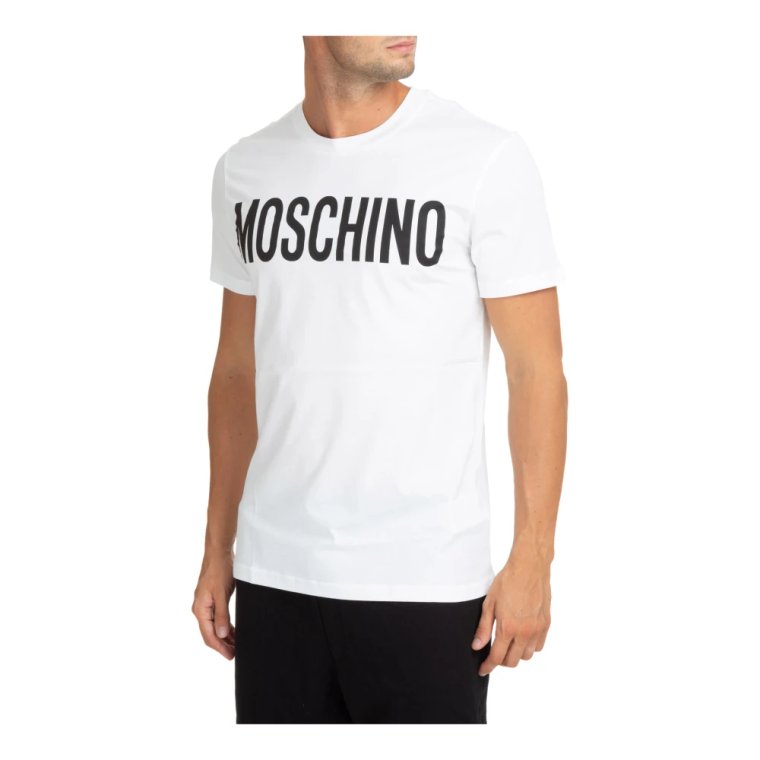 T-shirt z wzorem i logo Moschino