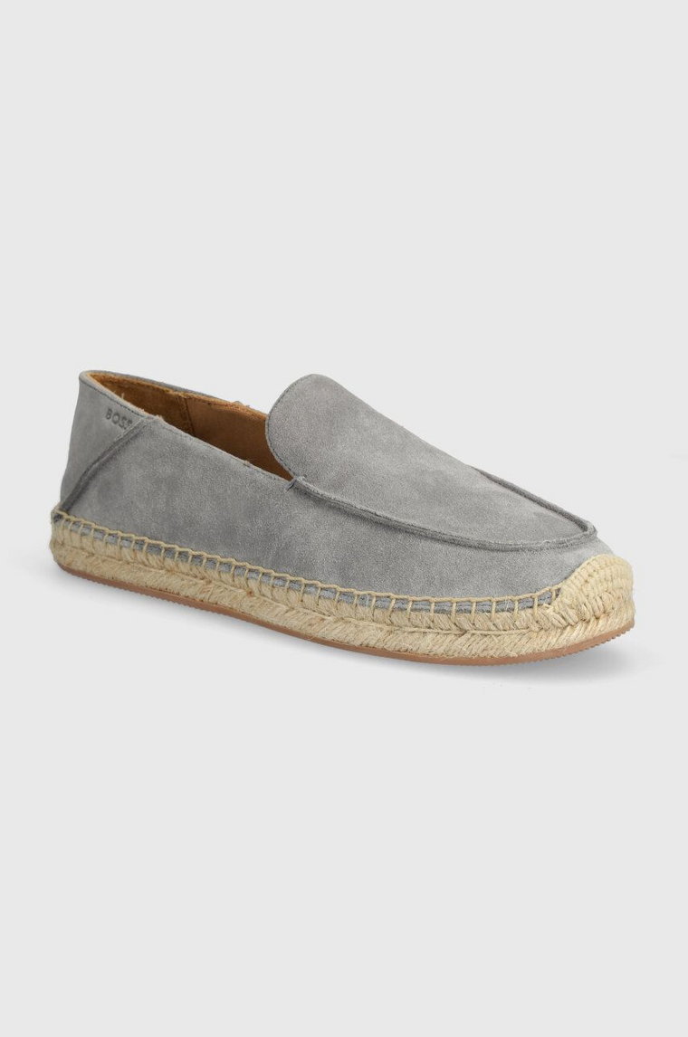 BOSS espadryle zamszowe Madeira kolor szary 50516853