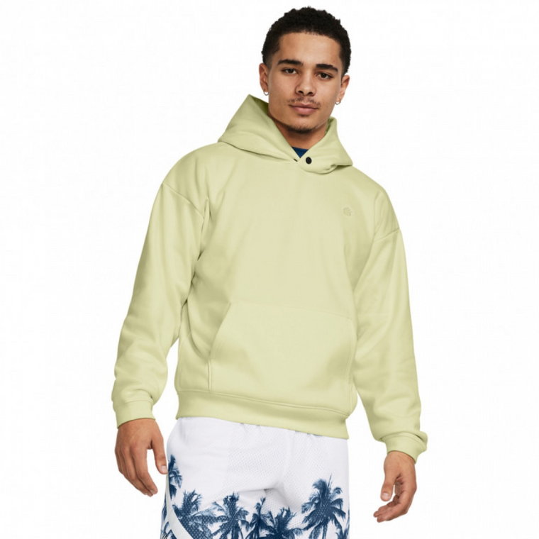 Męska bluza treningowa nierozpinana z kapturem Under Armour Curry Greatest Hoodie - żółta