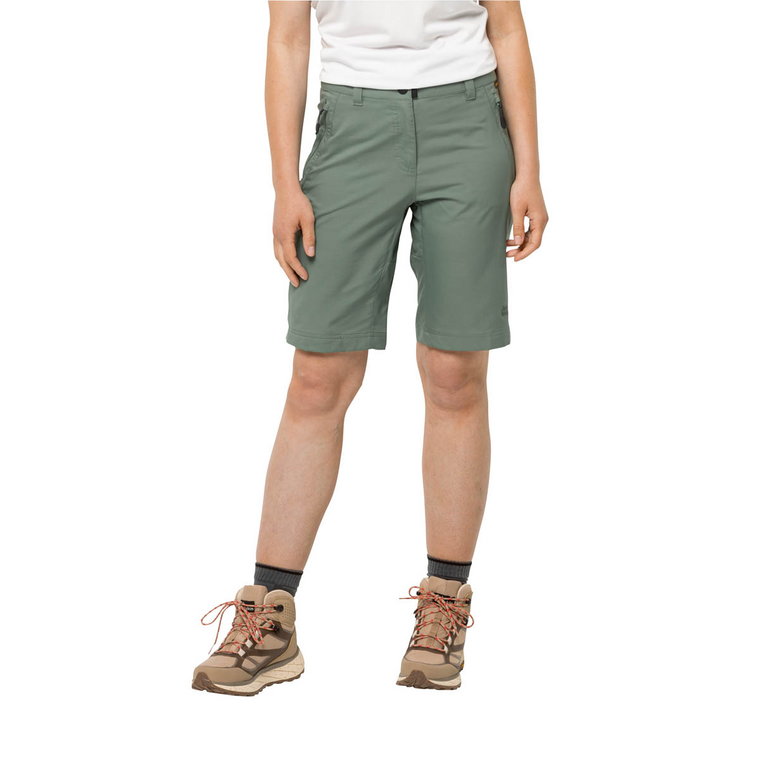 Krótkie spodenki damskie Jack Wolfskin ACTIVATE TRACK SHORTS WOMEN picnic green - 34