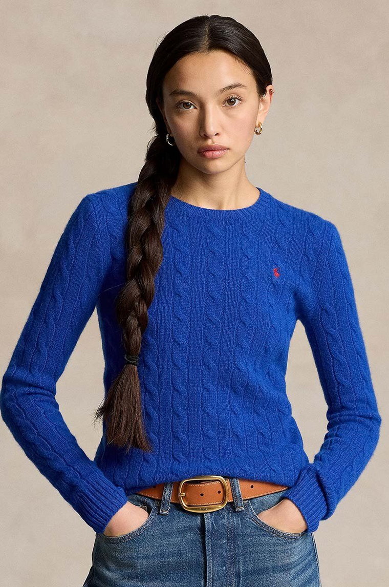 Polo Ralph Lauren sweter wełniany damski kolor fioletowy lekki 211910421