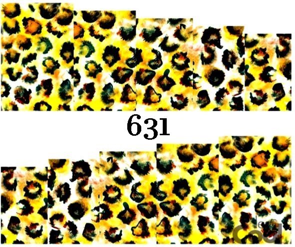 Naklejki wodne na paznokcie - nr 631