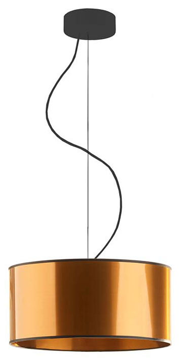 Miedziany żyrandol z okrągłym abażurem 30 cm - EX853-Hajfun