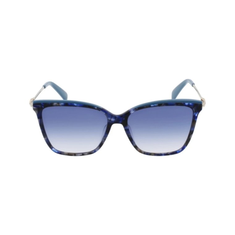 Niebieskie Okulary Damskie z Acetat Longchamp