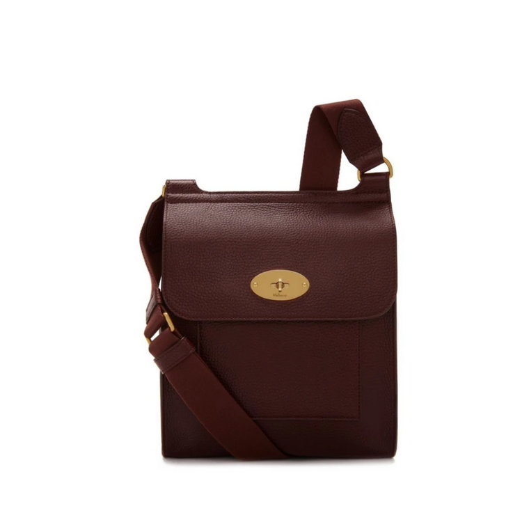 Logo-Embossed Small Shoulder Bag Mulberry