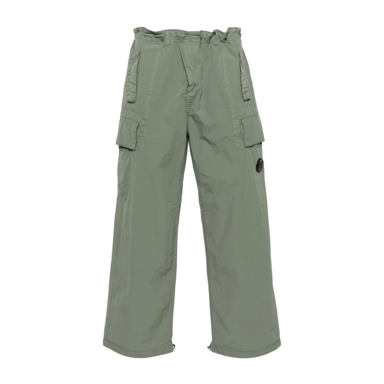 Zielone Spodnie Cargo z Nylonu C.p. Company