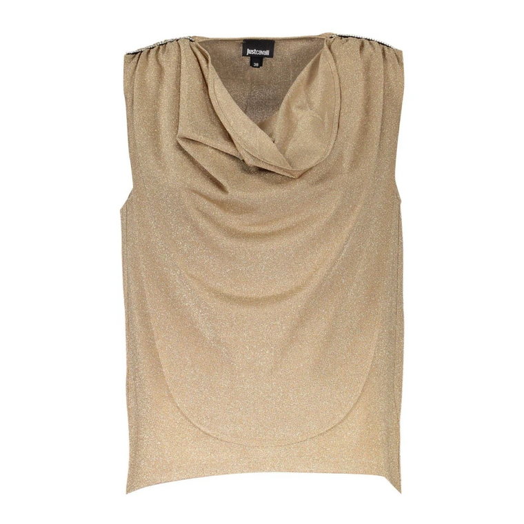 Gold Polyester Tops & T-Shirt Just Cavalli