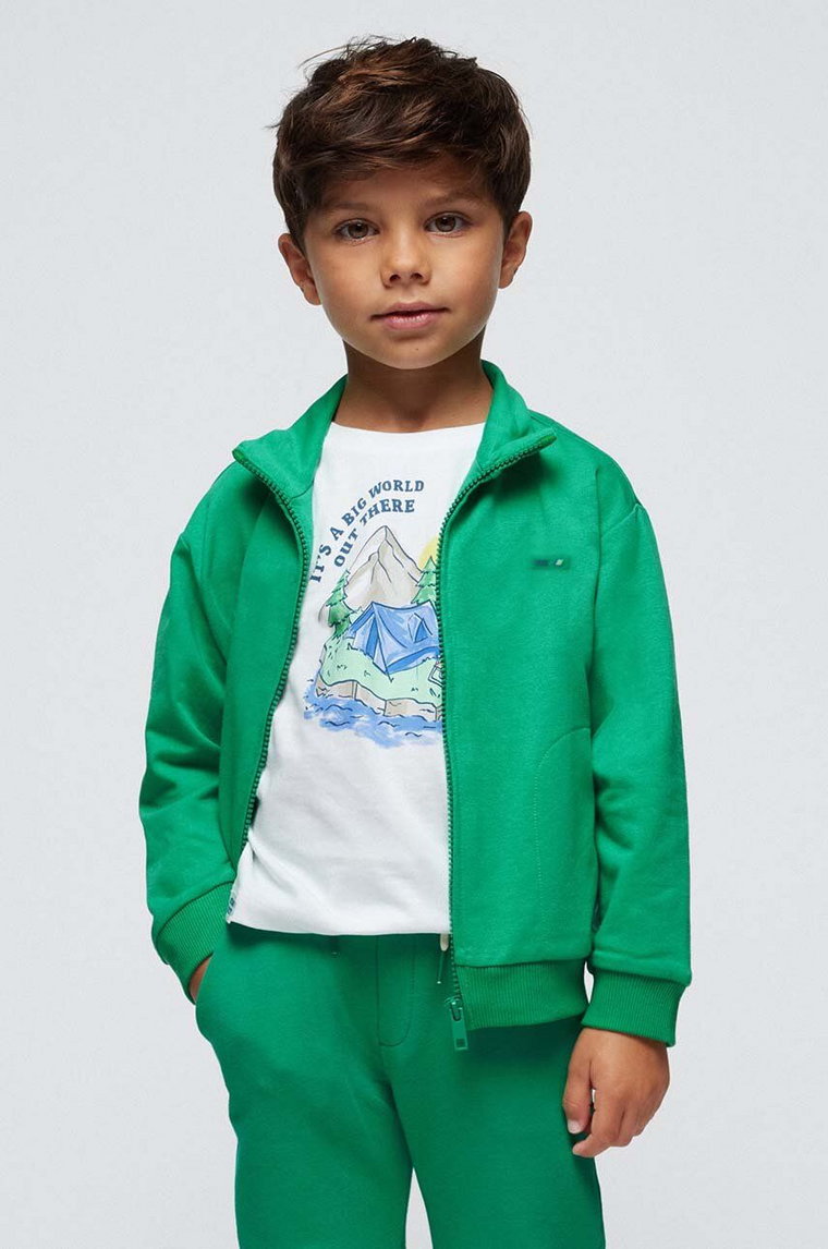 Mayoral bluza dziecięca kolor zielony gładka