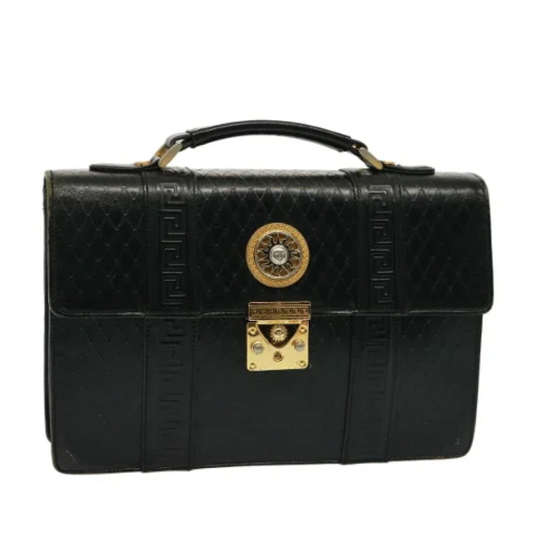 Pre-owned Leather handbags Versace Pre-owned