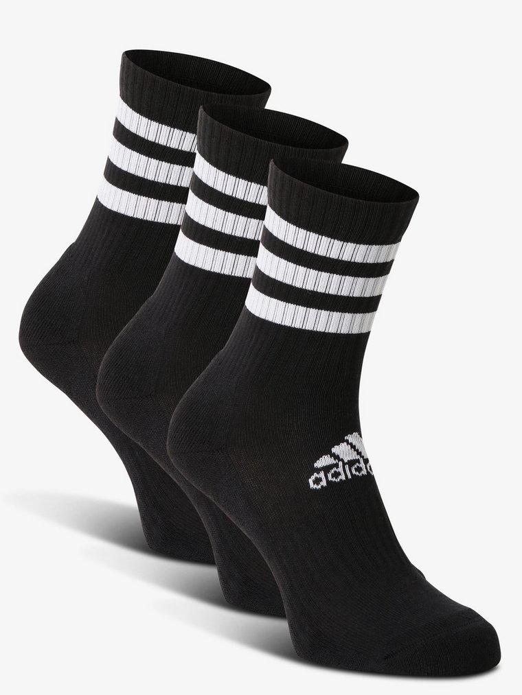 adidas Performance - Skarpety z drobnej dzianiny pakowane po 3 szt., czarny