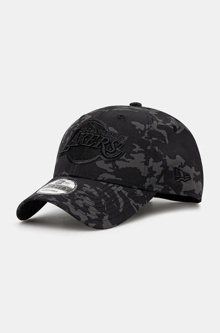 New Era czapka z daszkiem TONAL CAMO AOP 9FORTY LOS ANGELES LAKERS kolor czarny wzorzysta 60565359