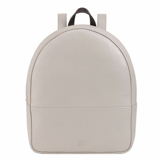 DuDu City Backpack Leather 26,5 cm pearl grey