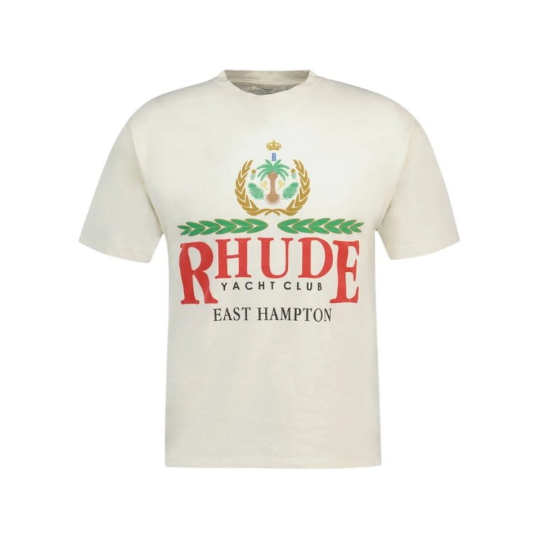 Biała koszulka East Hampton Crest - Bawełna Rhude