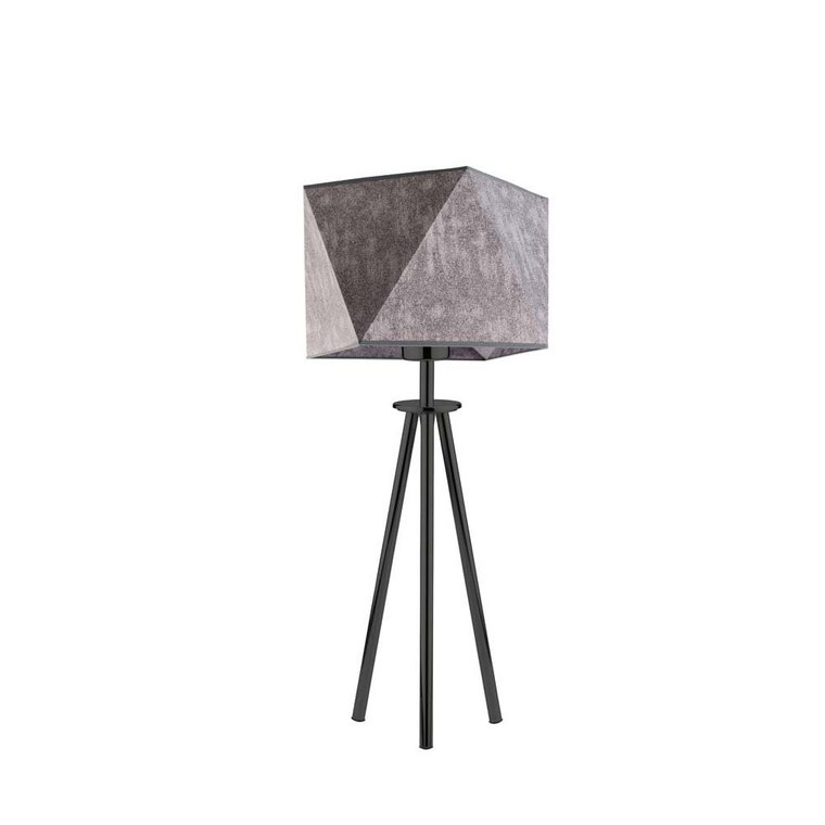 Lampka nocna LYSNE Soveto, 60 W, E27, beton/czarna, 50x23 cm