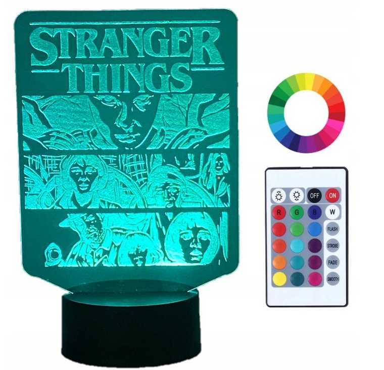 Lampka Nocna 3D Led Stranger Things Prezent Grawer