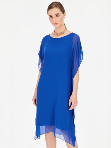 Zwiewna niebieska sukienka z kryształkami Potis & Verso Monika
