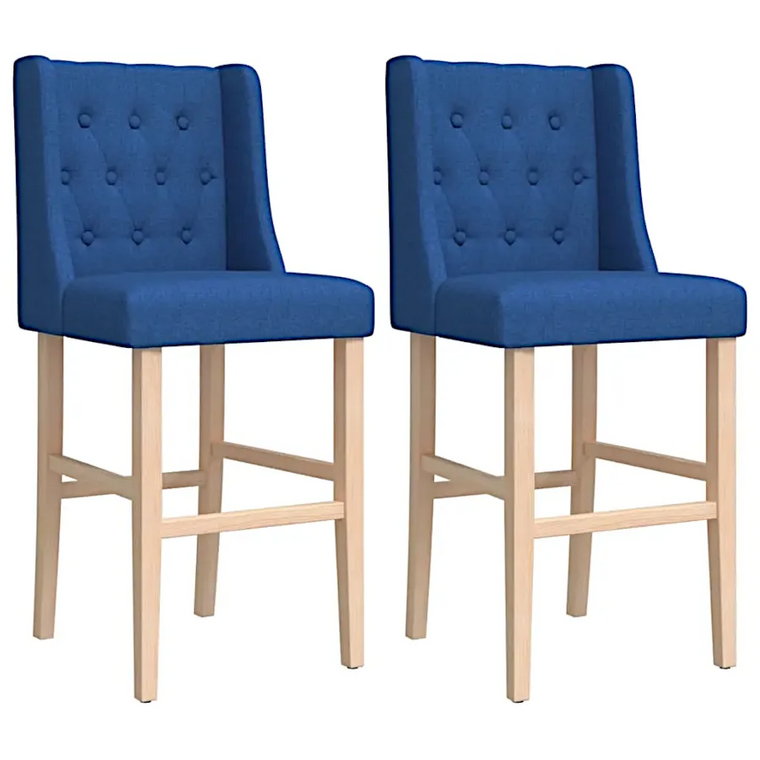 Zestaw dwóch niebieskich krzeseł barowych  - Awinion 5X