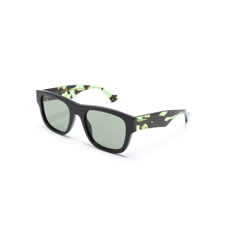 Czarne okulary przeciwsłoneczne z oryginalnymi akcesoriami Gucci