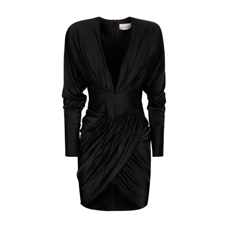 Czarna sukienka z elastycznego jerseyu Alexandre Vauthier