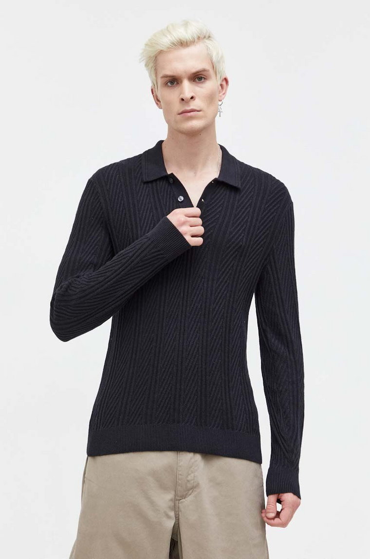 Abercrombie & Fitch sweter męski kolor czarny lekki