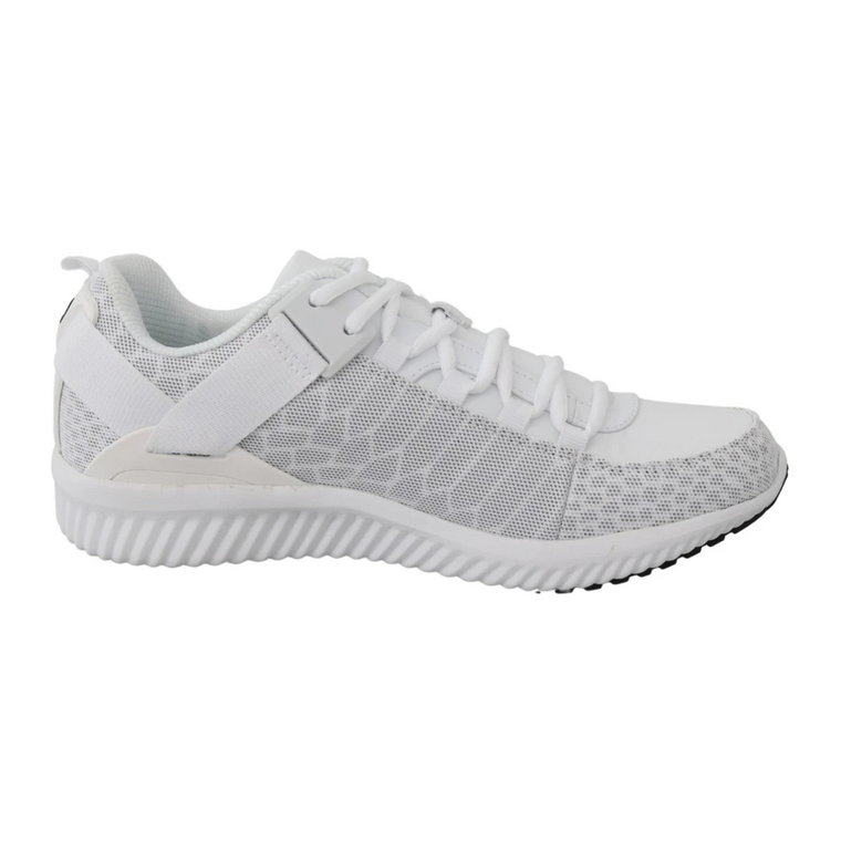 Authentic Plein Sport White Polyester Adrian Sneakers Shoes Plein Sport