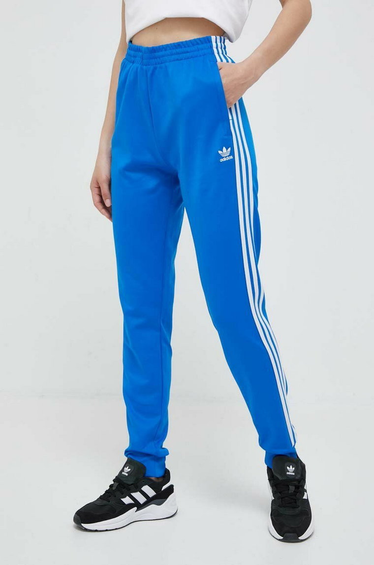 adidas Originals spodnie dresowe kolor niebieski z aplikacją