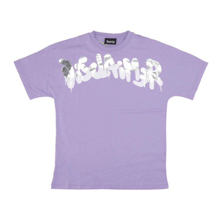 Lilac Logo Tee z Okrągłym Dekoltem T-shirt Disclaimer