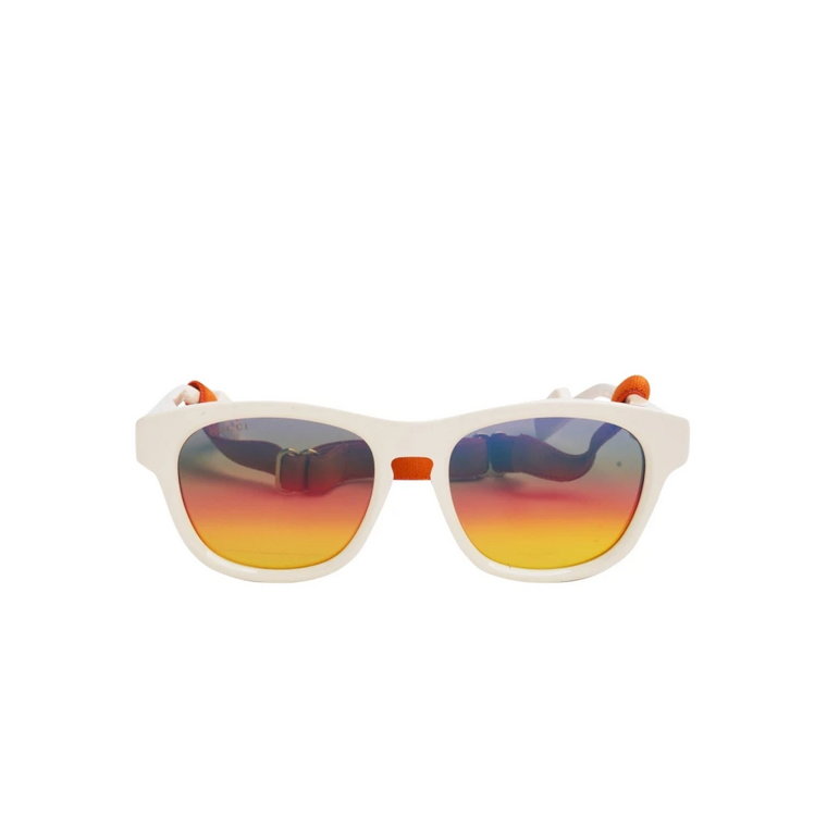 Okrągłe okulary przeciwsłoneczne z lustrzanymi soczewkami Gucci