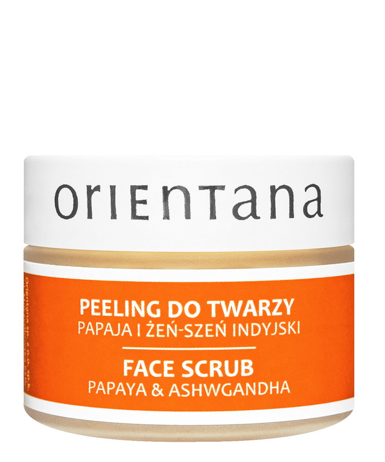 Orientana Papaja i Żeń-szeń Indyjski - naturalny kremowy peeling do twarzy 50ml