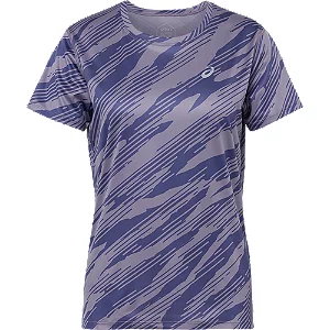 Fioletowy tshirt asics - Damskie - Kolor: Fioletowe - Rozmiar: S