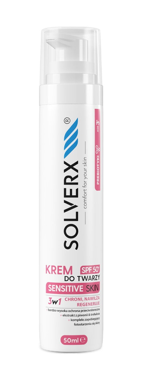 Solverx Sensitive Skin Krem do twarzy SPF50+ 50ml