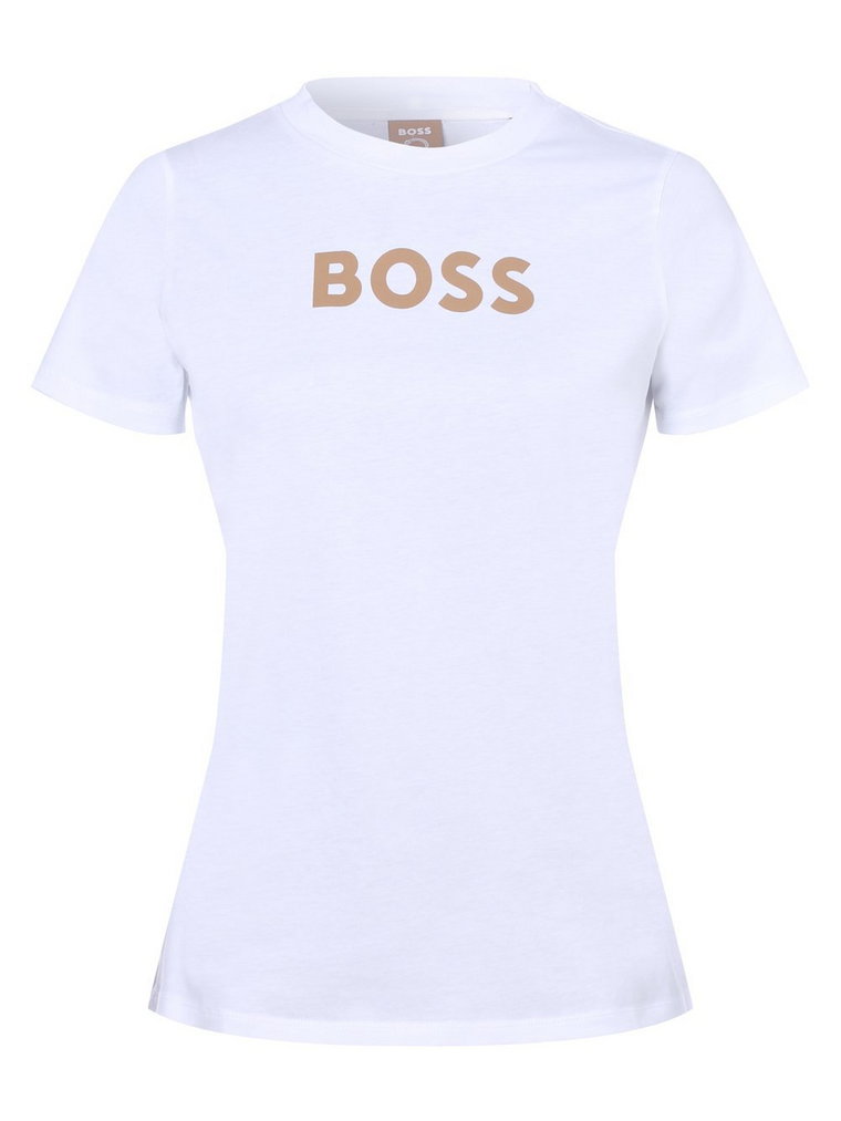BOSS Orange - T-shirt damski  C_Elogo_5, biały