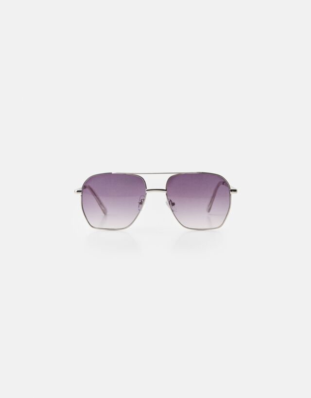 Bershka Okulary Aviator Kobieta Czarny