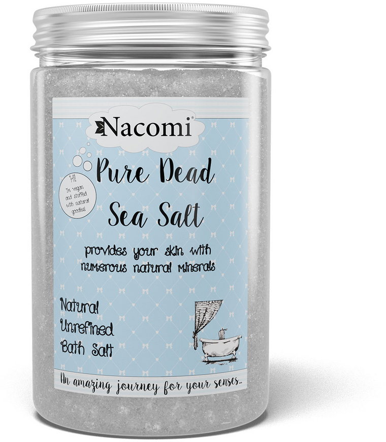 Sól do kąpieli Nacomi Pure Dead Sea Salt z minerałami Morza Martwego 1400 g (5901878684222). Sól do kapieli