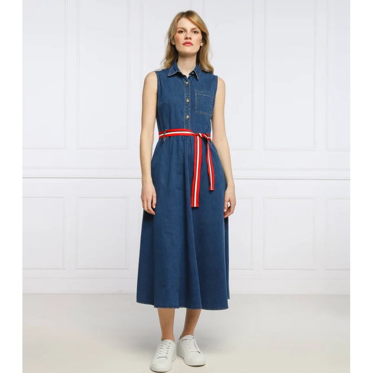 Liu Jo Sukienka z paskiem DRESS | denim