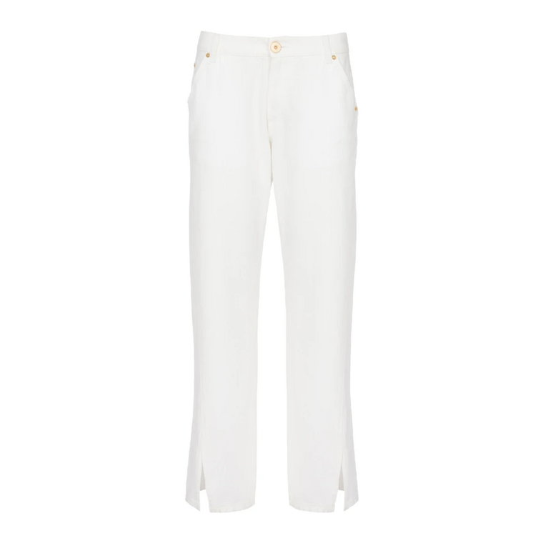Białe jeansy z prostym krojem Balmain